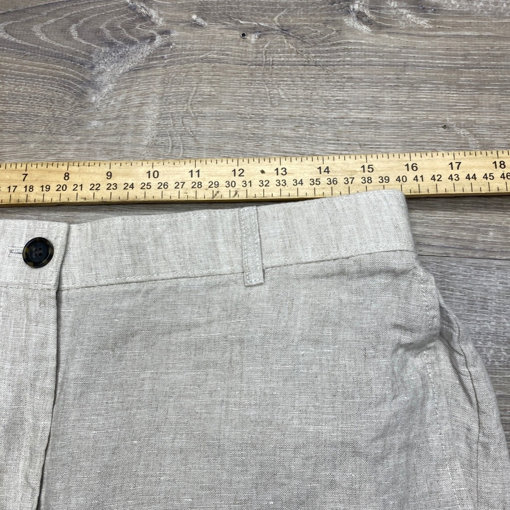J.Crew Linen Shorts Womens Medium Beige Re-Imagined Casual Summer Beach 15251 - Picture 5 of 8